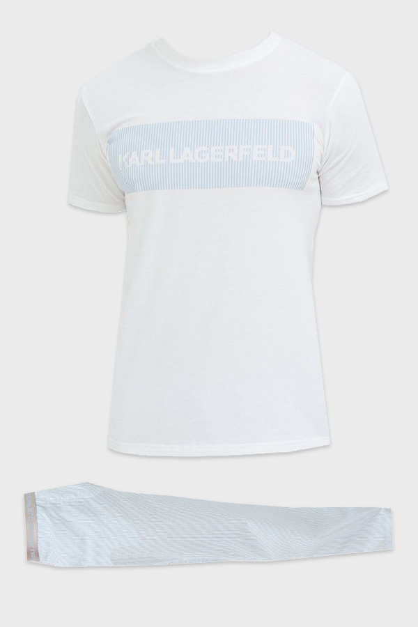 ΠΥΤΖΑΜΑ KARL LAGERFELD - P44 Wht/Bl Strp